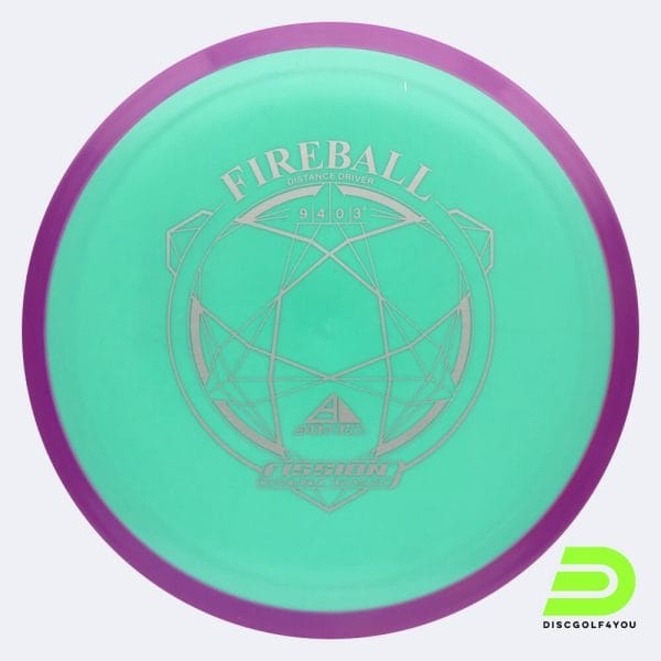 Axiom Fireball in turquoise, fission plastic