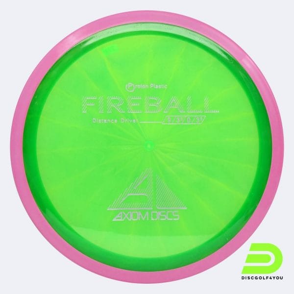 Axiom Fireball in green, proton plastic