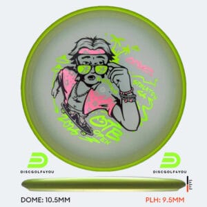 Axiom Hex - OTB Open in crystal-clear, particle glow proton soft plastic