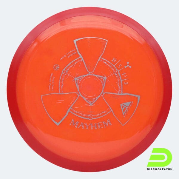 Axiom Mayhem in red, neutron plastic