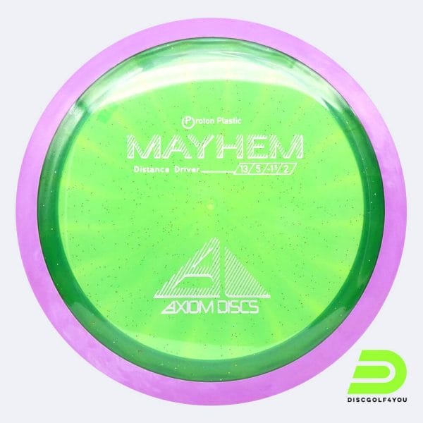 Axiom Mayhem in green, proton plastic
