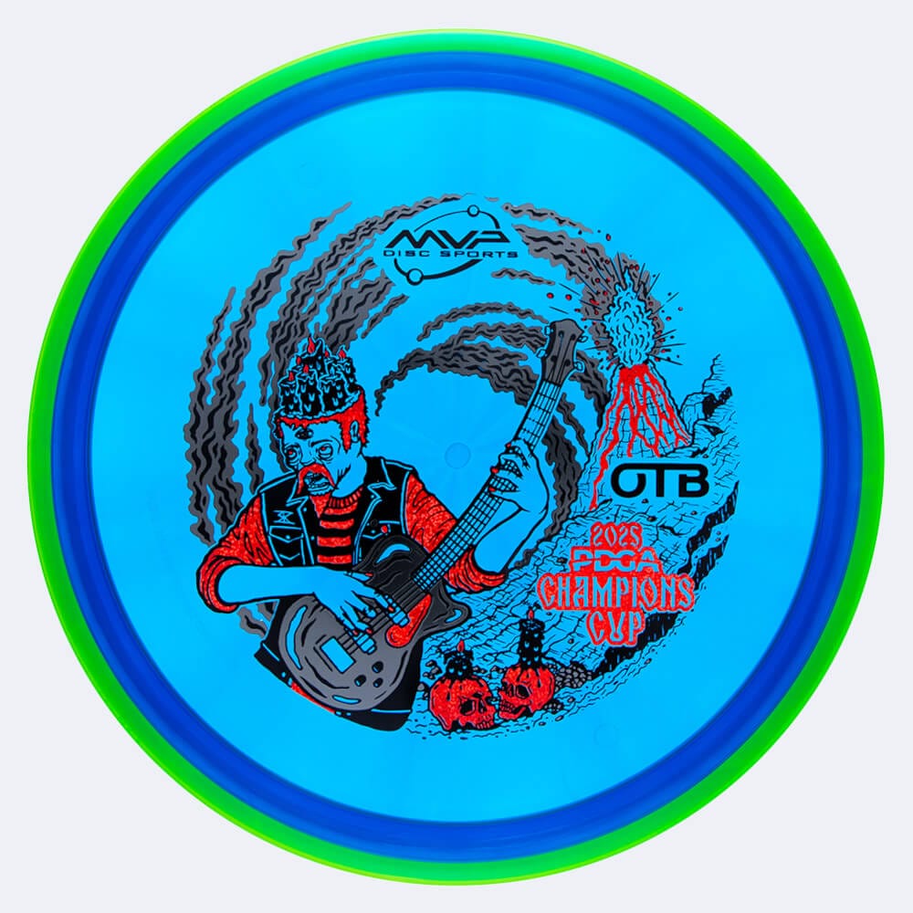 Axiom Pyro OTB Open in blue, prism proton soft plastic