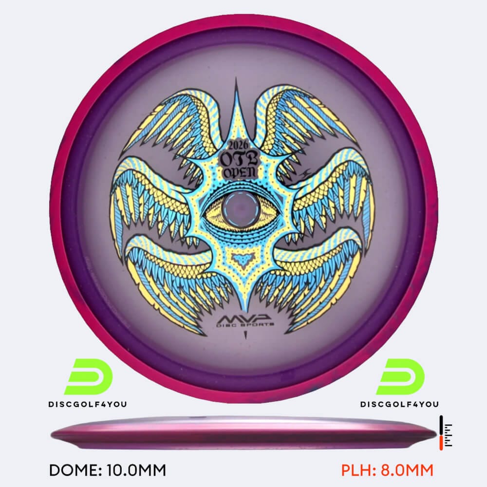 Axiom Rhythm OTB Open in purple, particle glow proton soft plastic