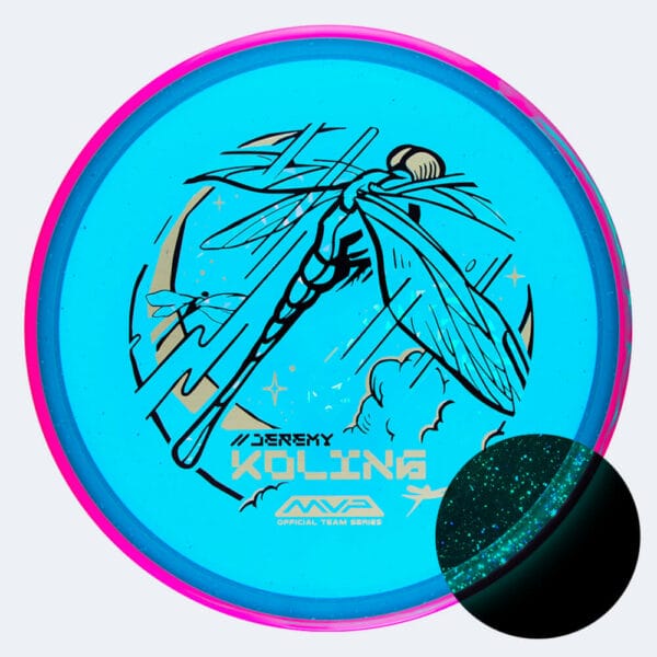 Axiom Tempo Jeremy Koling Team Series in blue, particle glow proton plastic and glow effect