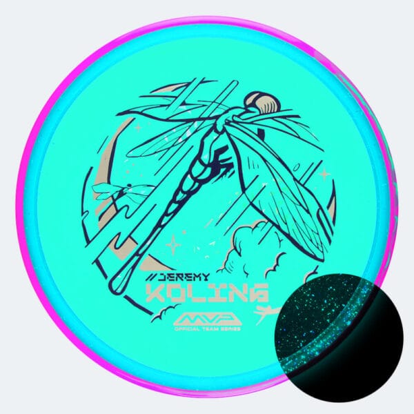 Axiom Tempo Jeremy Koling Team Series in light-blue, particle glow proton plastic and glow effect