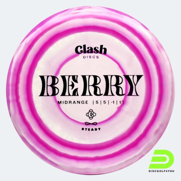 Clash Discs Berry in white-pink, steady ring plastic