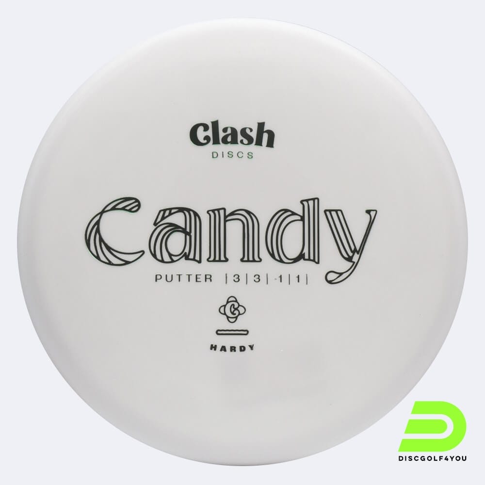 Clash Discs Candy in white, hardy plastic