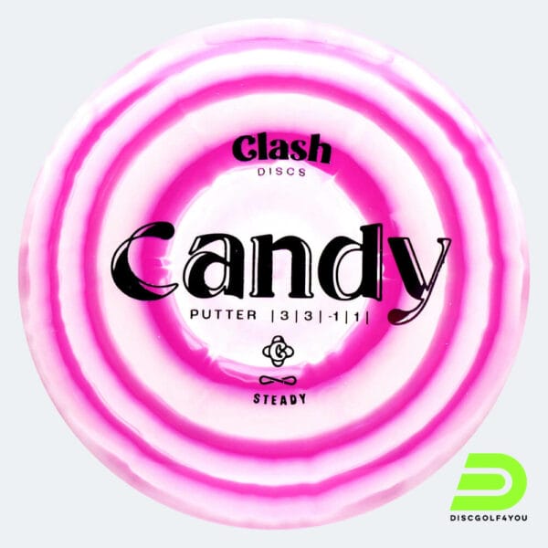 Clash Discs Candy in white-pink, steady ring plastic