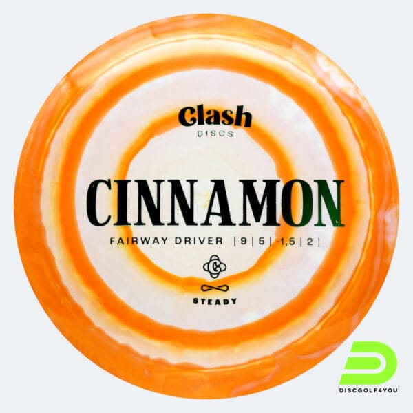 Clash Discs Cinnamon in white-orange, steady ring plastic
