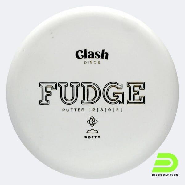 Clash Discs Fudge in white, softy plastic