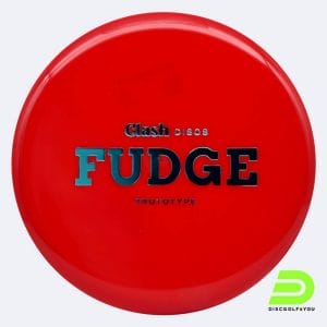 Clash Discs Fudge in red, steady plastic and prototype effect