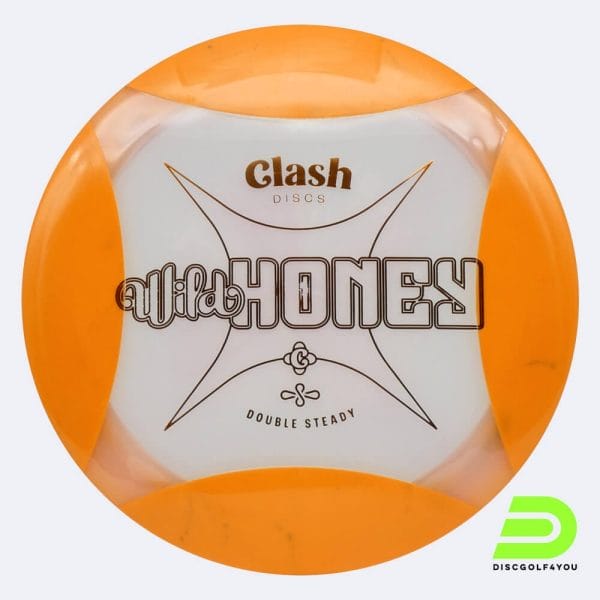 Clash Discs Honey in kristallklar-orange, im Double Steady Kunststoff und ohne Spezialeffekt