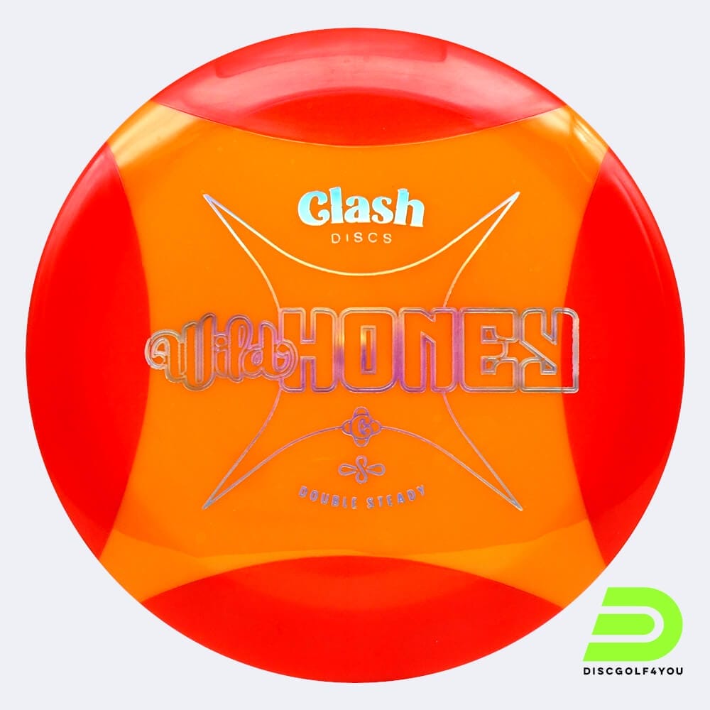 Clash Discs Honey in orange-rot, im Double Steady Kunststoff und ohne Spezialeffekt