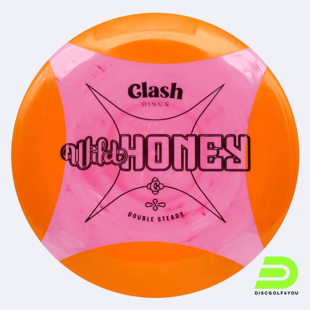 Clash Discs Honey in rosa-orange, im Double Steady Kunststoff und ohne Spezialeffekt