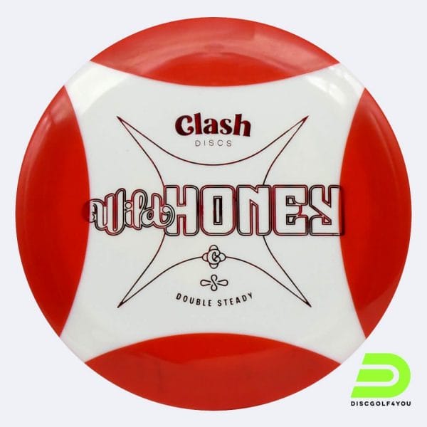 Clash Discs Honey in weiss-rot, im Double Steady Kunststoff und ohne Spezialeffekt