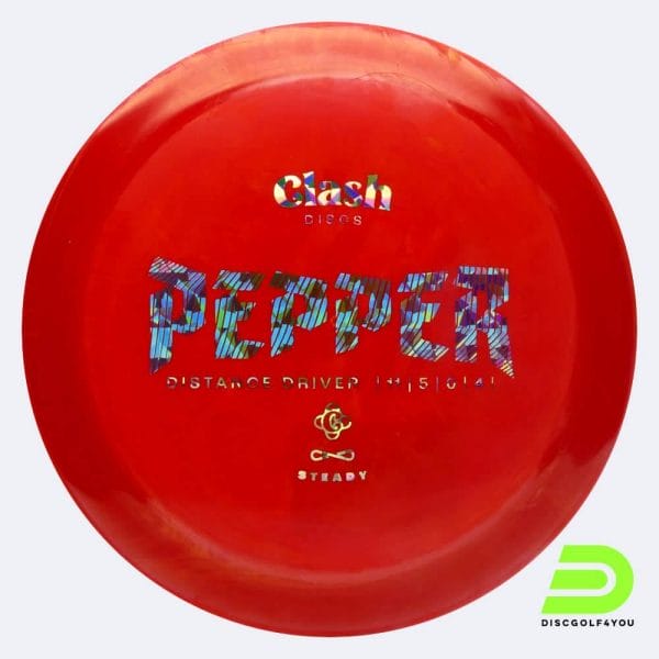 Clash Discs Pepper in red, steady plastic