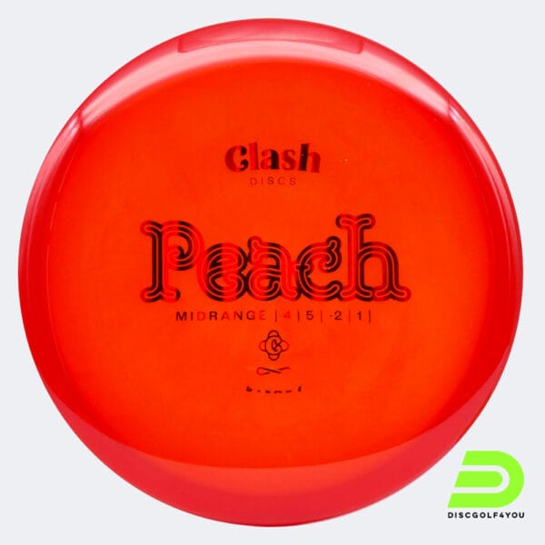 Clash Discs Peach in red, steady plastic