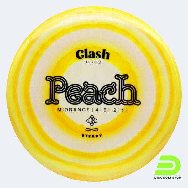 Clash Discs Peach in weiss-gelb, im Steady Ring Kunststoff und ohne Spezialeffekt