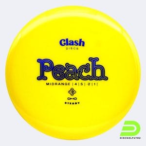 Clash Discs Peach in yellow, steady plastic