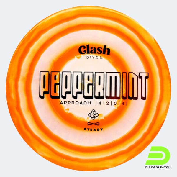 Clash Discs Peppermint in white-orange, steady ring plastic