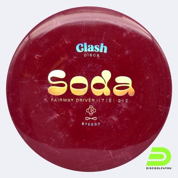 Clash Discs Soda in red, steady plastic and burst effect