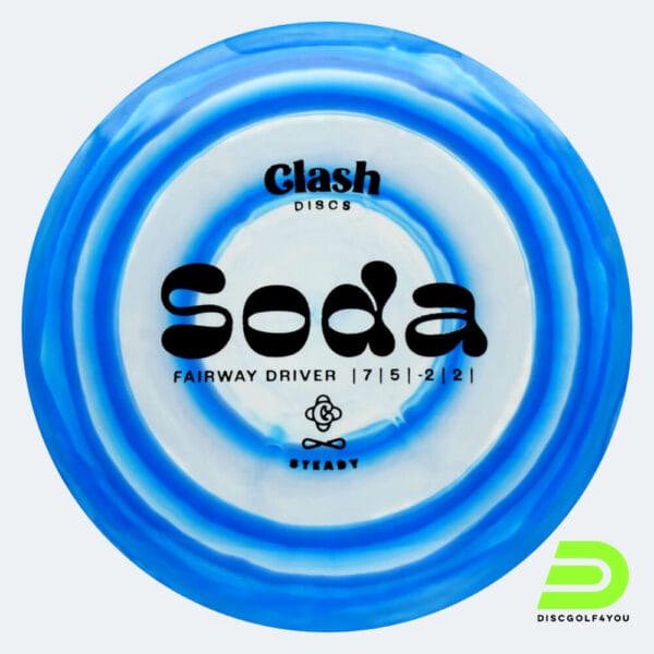 Clash Discs Soda in white-blue, steady ring plastic