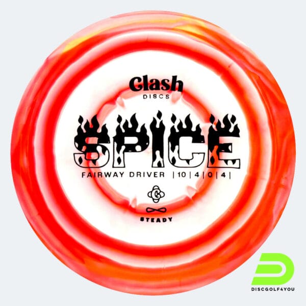 Clash Discs Spice in white-red, steady ring plastic