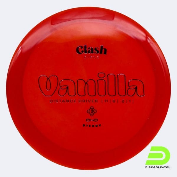 Clash Discs Vanilla in red, steady plastic