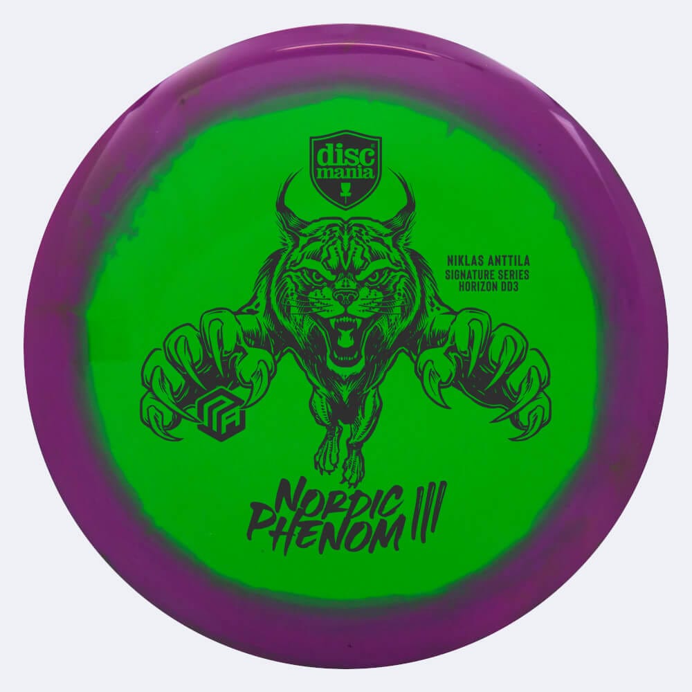 Discmania Nordic Phenom 3 DD3 - Niklas Anttila Signature Series in green-violett, horizon plastic and burst effect