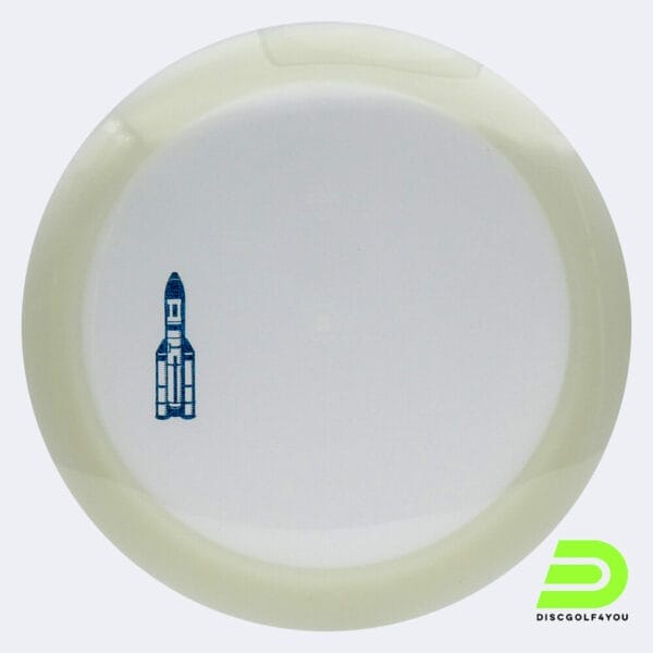 Discmania Astronaut in white, active premium glow plastic and glow effect