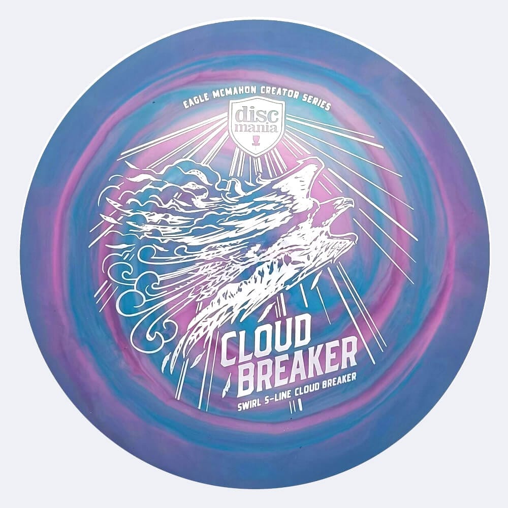 Discmania Cloud Breaker Eagle McMahon Creator Series - DD3 in blue, swirl s-line plastic and burst effect