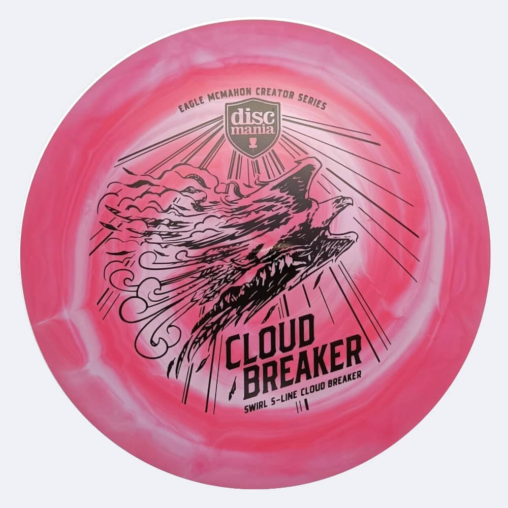 Discmania Cloud Breaker Eagle McMahon Creator Series - DD3 in rosa, im Swirl S-line Kunststoff und burst Spezialeffekt