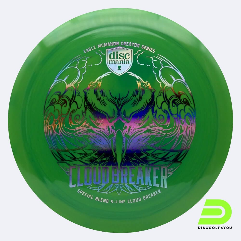 Discmania Cloud Breaker - Eagle McMahon Creator Series in green, s-line special blend plastic