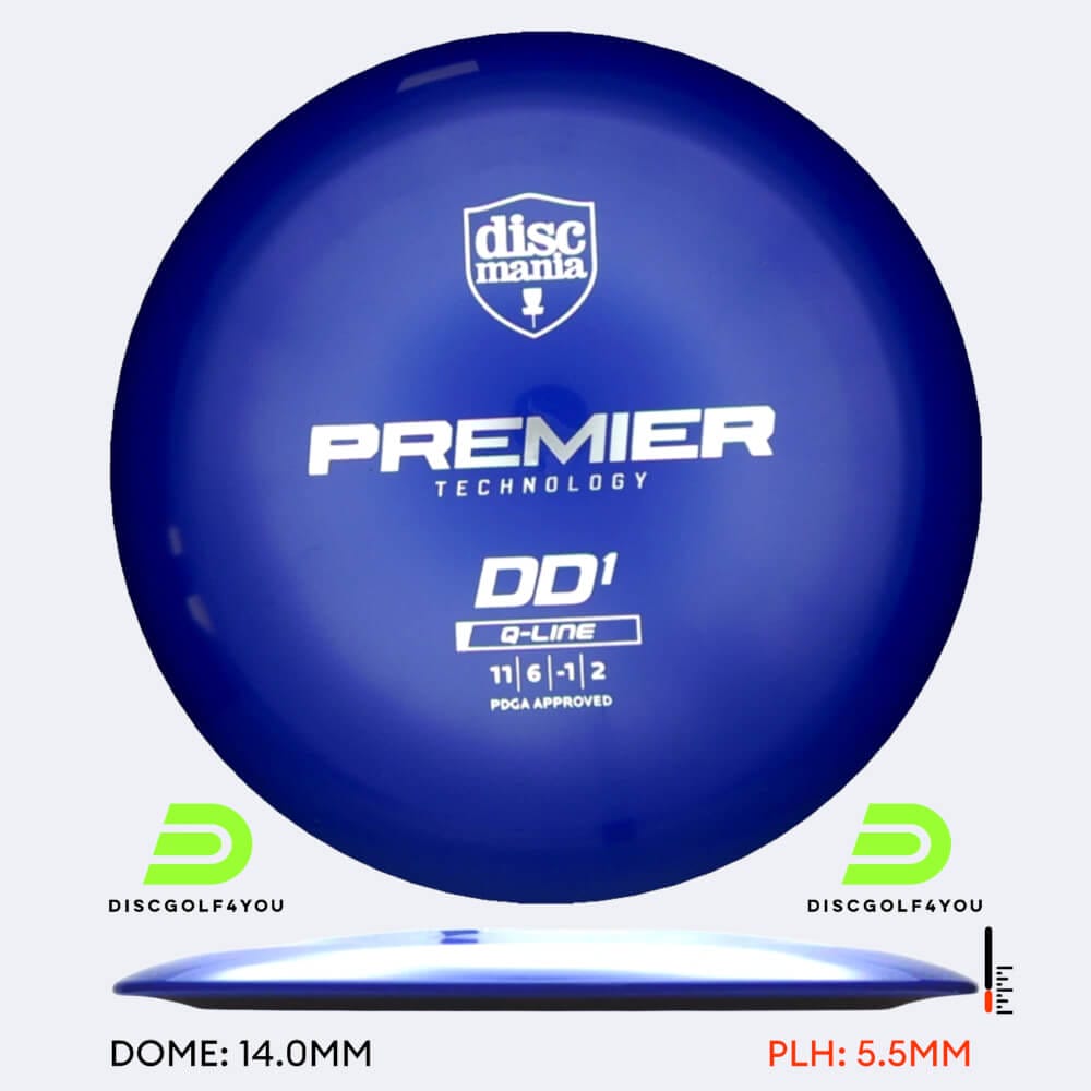 Discmania DD1 in blue, q-line plastic