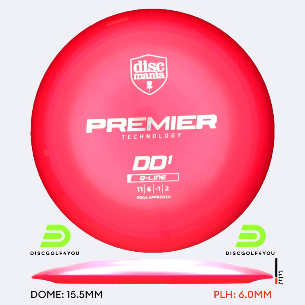 Discmania DD1 in pink, q-line plastic