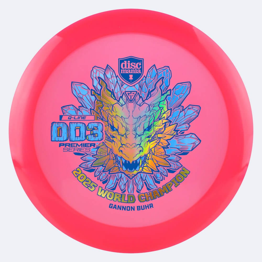 Discmania DD3 Gannon Buhr Premier Series in rot, im Q-Line Kunststoff und ohne Spezialeffekt