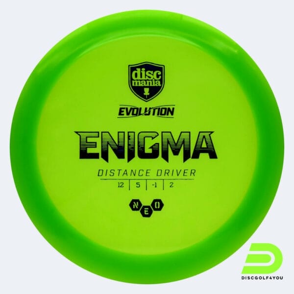 Discmania Enigma in grün, im Neo Kunststoff und ohne Spezialeffekt