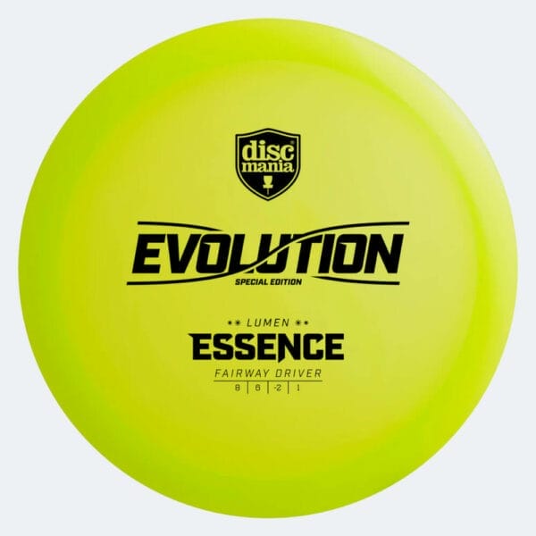 Discmania Essence in hellgrün, im Lumen Neo Kunststoff und glow Spezialeffekt