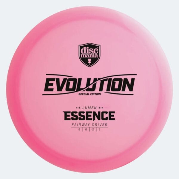 Discmania Essence in pink, lumen neo plastic and glow effect