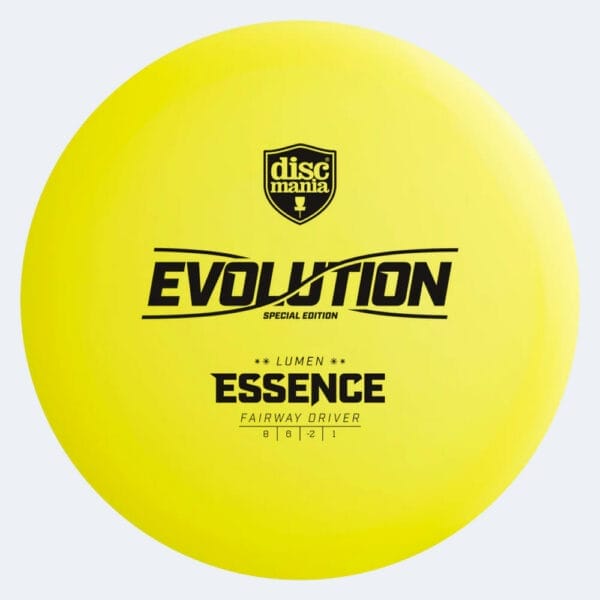 Discmania Essence in yellow, lumen neo plastic and glow effect