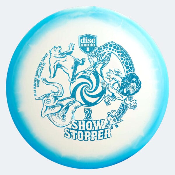 Discmania FD - Show Stopper 2 Ella Hansen Signature Series in white-blue, color glow horizon c-line plastic and glow effect