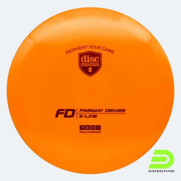 Discmania FD in orange, im S-Line Kunststoff und ohne Spezialeffekt