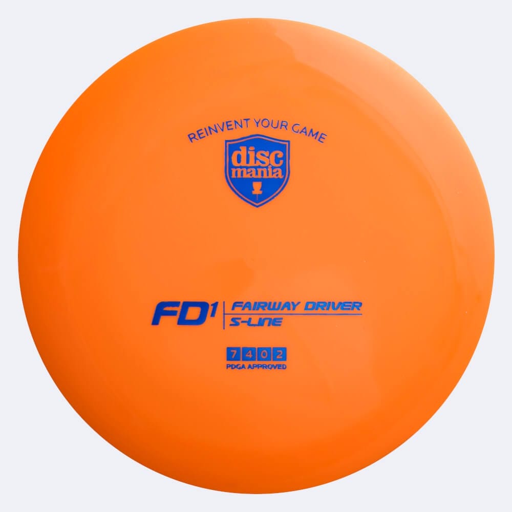 Discmania FD1 in orange, im S-Line Kunststoff und ohne Spezialeffekt