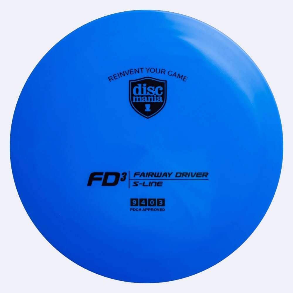 Discmania FD3 in blau, im S-Line Kunststoff und ohne Spezialeffekt
