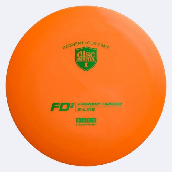 Discmania FD3 in orange, im S-Line Kunststoff und ohne Spezialeffekt