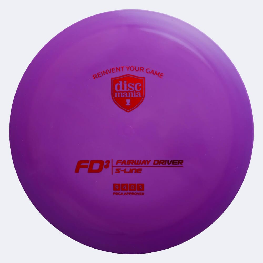 Discmania FD3 in violett, im S-Line Kunststoff und ohne Spezialeffekt
