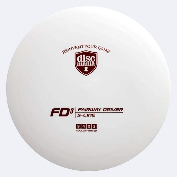 Discmania FD3 in white, s-line plastic