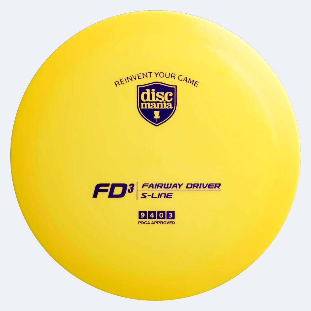 Discmania FD3 in yellow, s-line plastic