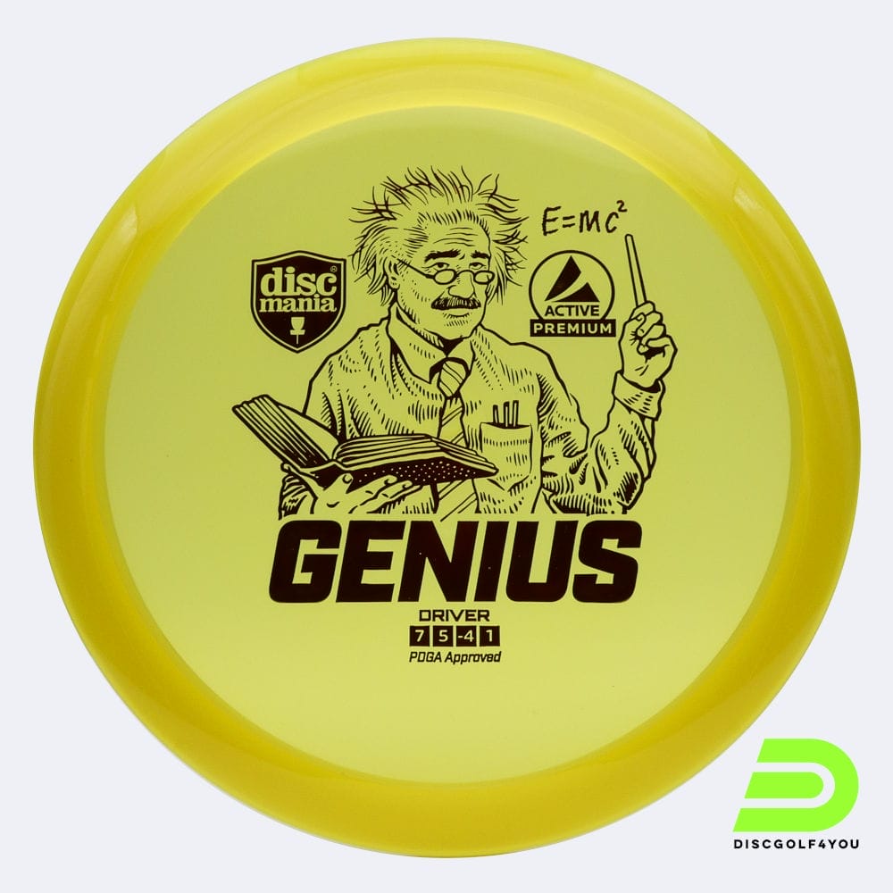 Discmania Genius in gelb, im Active Premium Kunststoff und ohne Spezialeffekt