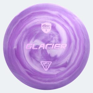 Discmania Glacier in purple, swirl s-line plastic and burst effect